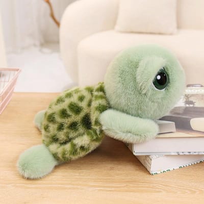 Peluche Tortue Réaliste 22cm Tortue Marine Animal Mignon Poupée Peluche Douce Jouet pour Bébé Cadeau Anniversaire Filles Décoration de Chambre 22cm