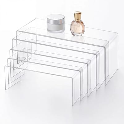 5 stuks transparante acryl displaystandaarden voor sieraden, parfum, lippenstift en nagellak, ideaal voor productpresentatie en decoratie