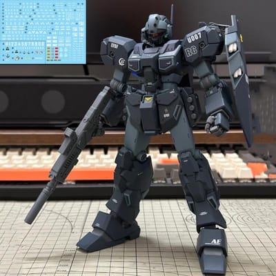 HG 1/144 Jesta J1 RGM-96X Modèle d'assemblage de Mech Kit de construction Figurine d'action Puzzle Jouet pour garçon Décoration de bureau Poupée Objet de collection Cadeau pour garçon