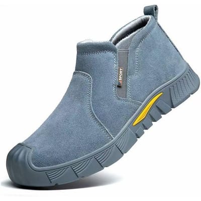 Arbeidsverzekeringsschoenen Heren Anti-verplettering en Anti-doorboring Lichtgewicht Elektrisch Lassen Isolatie Anti-verbranding Bouwplaats Werkschoenen 46 gray