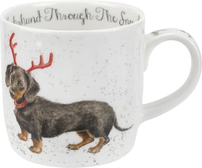 Wrendale - Mok - Dachshund Through the Snow