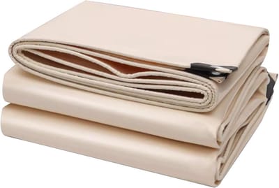 Waterdicht Zeildoek - Grondzeil Afdekzeil - Bescherming Buiten - Verdikt Scheurvast Materiaal - 3x3m - Beige
