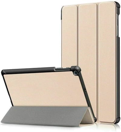 Hoesje geschikt voor Nokia T20 hoes boekcase Goud - Hoesje geschikt voor Nokia T20 hoesje cover smart hoes - hoes Hoesje geschikt voor Nokia T20 Kunstleer - Hoesje geschikt voor Nokia T20 case - T20 Trifold smart Cover