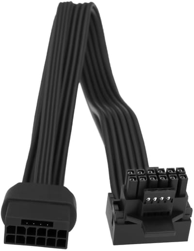 Dailygoody - 16 Pin PCI-E 5.0 Verlengkabel - GPU Adapter - 30 cm - Mannelijk naar Vrouwelijk - Betrouwbare stro...