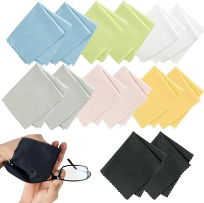 Set van 14 Microvezeldoeken – Kleurrijke Reinigingsdoeken voor Schermen, Brillen en Camera's – Herbruikbaar en Ideaal voor Thuis en Onderweg – 18 x 15 cm