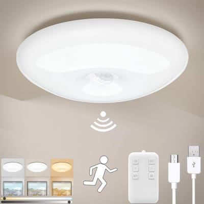 Plafondlamp met Bewegingssensor - Voor Keuken Slaapkamer Badkamer - Lamp Draadloos en Oplaadbaar - Gangverlichting