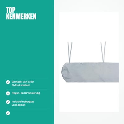 Dailygoods- Beschermhoes Waterdicht - Afdekhoes Zonnedak - Tuin/Balkon - UV-bestendig - Slijtvast - Inclusief Opbergtas - Luifelhoes