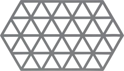 Zone Denmark Pannenonderzetter Triangles – Onderzetters Pannen – Hittebestendig tot 250°C – Vaatwasserbestendig – Siliconen – 24 × 14 × 0,9 cm – Cool Grey