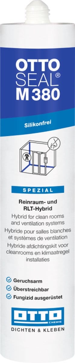 Ottoseal M380 hybride afdichtingskit - 310 ml koker - grijs metallic - voor ventilatiekanalen