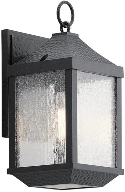 Kichler LED Wand Buitenlamp Springfield | 1X E27 Max 60W | IP44 | Dimbaar | Distressed Black