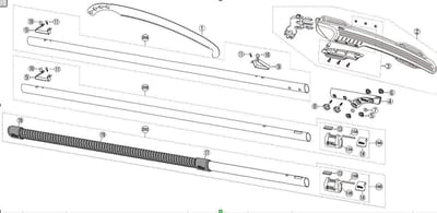 Drukknop Snoeizaag - Schakelaar Mechanisme - Zaagblad Wisselen - Origineel Onderdeel - KZSI3650438 - Zwart