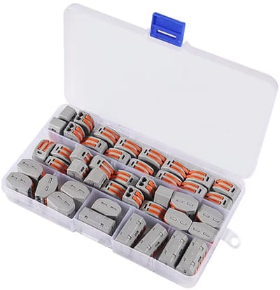 55 Stuks Snelle Draad Connector, Snelle Bedrading Push In Hendel Connectoren Elektrische Bedrading Terminal Blok Met Opbergdoos, Voor Draden