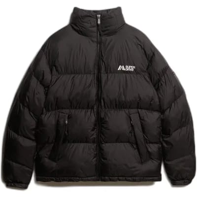 Superdry - Zwarte Pufferjas - Heren - Gewatteerde jassen