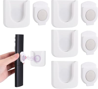 Set van 4 Magnetische Wandhouders voor Afstandsbediening, Sterke Magneten, Multifunctionele Organizer voor TV, Opladen en Kleine Voorwerpen, Wandhaken en Accessoires
