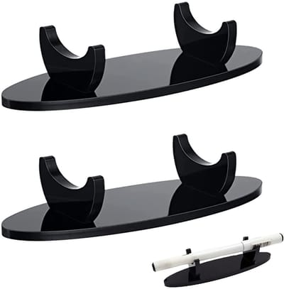 ZEYNOMAX- Pennenhouder met gewogen basis - Bureau Organizer - Desk Organizer - Acryl - 2 Stuks - Geschikt voor kantoor en thuis - Pennenorganizer