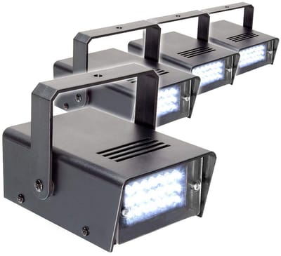 BeamZ set van 4 BMS24LED stroboscopen - Wit met 24 LED's