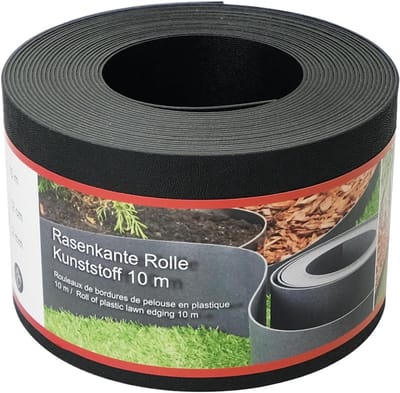 Flexibele Kunststof Graskant Rol voor Tuin en Paden - 10 Meter Lang, 12 cm Hoog