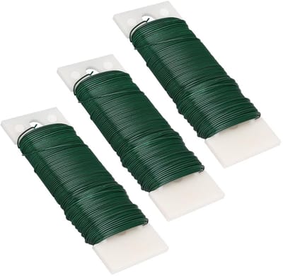 Bloemen Draad - Ambachtelijke Draad - Bloemen Schikken - Niet Verkleurend - 3x 38 Yards 22 Gauge - Groen