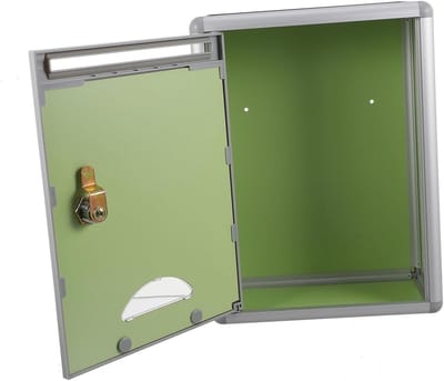 Brievenbus Muurbevestiging - Postbus Houder - Veilig Post Opslaan - Afsluitbaar Aluminium Ontwerp - 28x21x10 cm - Zwart