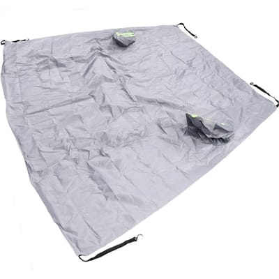Housse de Pare-brise Imperméable Résistante à la Neige Grande Zone de Couverture Protecteur de Pare-brise Universel avec Bandes Réfléchissantes gris