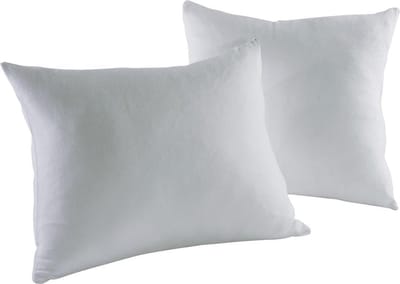 Molton -Kussenbeschermers -Kussenslopen-60x70 cm-Wit-Set van 2 Stuks- Ritssluiting