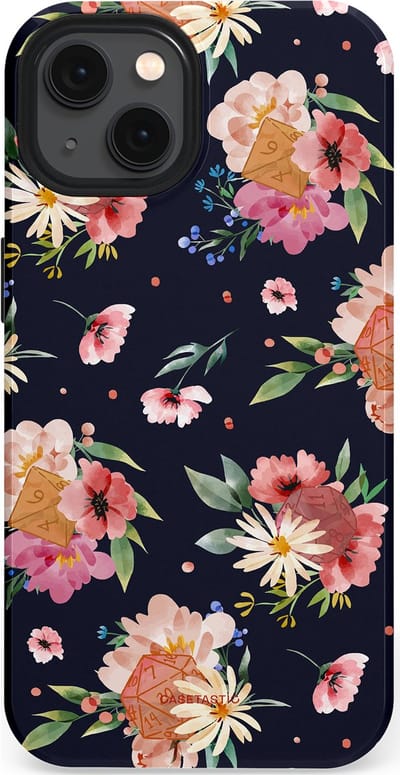 Casetastic Hoesje Geschikt voor Apple iPhone 13 Magsafe - Stijlvolle Beschermende Duo-layer Case - Bloemenkracht met D20