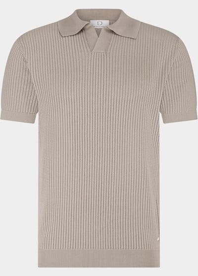 Born With Appetite Polo heren Grijs Richard Knitted Polo Ss Halfz BWA26106RI21/2501