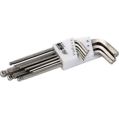 Bahco BE-9770I Zeskant Haakse schroevendraaierset 2.5 mm, 2 mm, 3 mm, 4 mm, 5 mm, 6 mm, 8 mm, 10 mm 9-delig