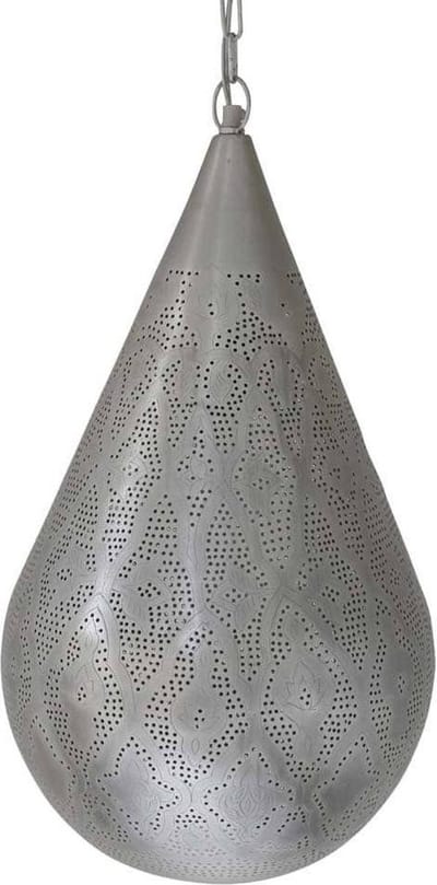 Safaary - Oosterse Hanglamp Zilver Chessa Ø 30 x 54cm