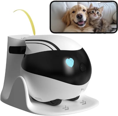 Draadloze Bewakingscamera Voor Thuis - Huisdier Mobiele Robot - AI-Bewegingsdetectie - 2-Weg Audio - Anti-Drop Camera - Zelfopladend - App Afstandsbediening
