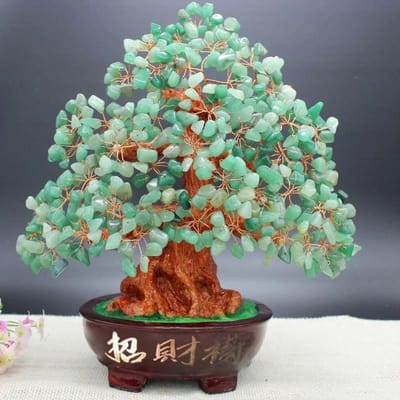 Geluksboom Chinese Gouden Ingot Kristal Fortuinboom Ornament Rijkdom Ornament Huis Kantoor Tafeldecoratie Tafelblad Ambachten