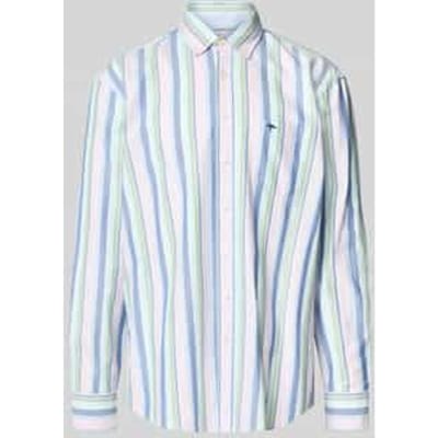Fynch-Hatton Overhemd Multi Stripe Washed Oxford Mint / male