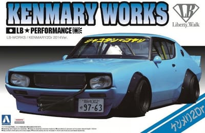 Aoshima Modelbouwpakket Militaire voertuigen - 01147 Kenmary Works LB Works Skyline C110 2Dr 2014 Ver. Plastic - 1:24 - Modelbouw