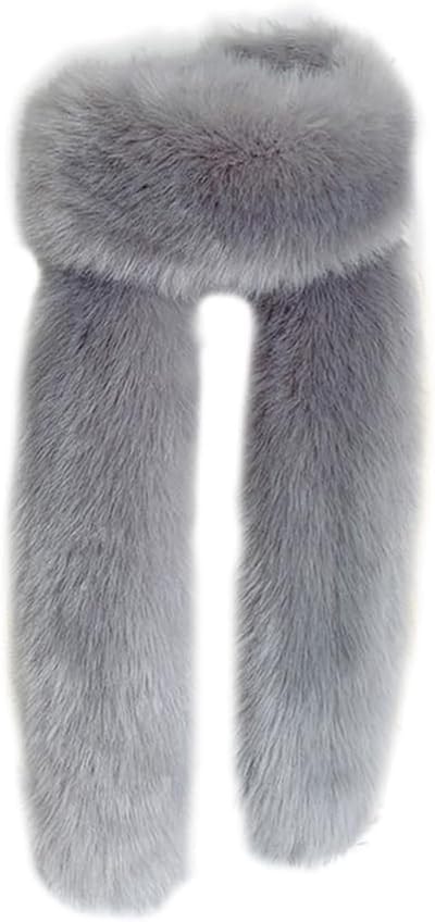 Lange Faux Fur Sjaal voor Dames - Elegante Winter Sjaal van 180 cm voor Bruiloft en Avondkleding, Luxe Kraag en Stola
