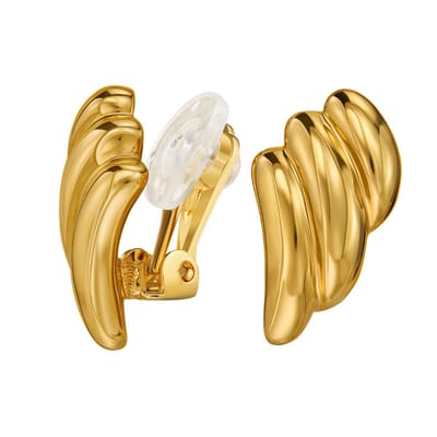 Traveller Clip Oorbellen - Oorclips Dames - Goud - 22kt Verguld - 17 x 10 mm - 157769