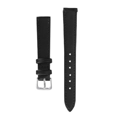 Dailygoody - Horlogebandje - Vervangend Polsbandje - Vintage Leer - Zwart - Universeel Accessoire - Compatibel voor Slimme Horloges - 14mm