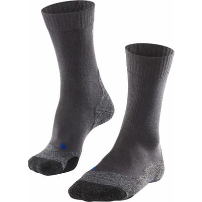 FALKE TK2 Cool anti-blaar dik lyocell functioneel materiaal wandelsokken heren grijs - maat 39-41