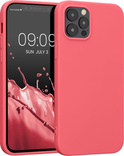 kwmobile telefoonhoesje geschikt voor Apple iPhone 12 / iPhone 12 Pro - Hoesje voor smartphone - Back cover in neon koraal