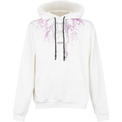 Lichtgewicht herenhoodie Lightning Hoodie Wit/paars/grijs