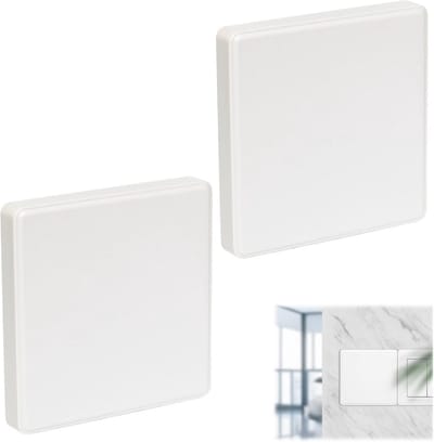 Blindafdekking voor wandcontactdozen - 2 Stuks - 8,6 x 8,6 cm - Vierkant deksel voor ongebruikte stopcontacten