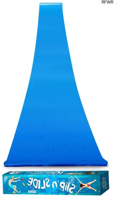RFWR® XXL Waterglijbaan voor Kinderen en Volwassenen | 10 Meter Lang | Heavy Duty Glijmat | Perfect voor Buitenplezier