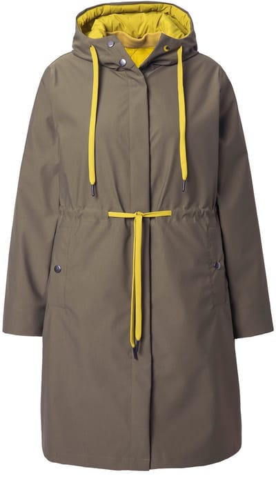 Ulla Popken - Dames - HYPRAR functionele 3-in-1 parka waterdicht capuchon - Mosgroen - Maat 42+