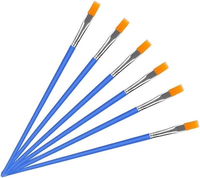 Set van 6 Professionele Kwasten voor Acryl, Waterverf en Gouache met Mengpaletten voor Schilderen en Creatieve Projecten