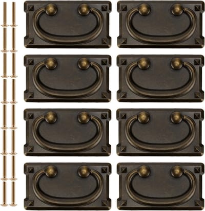 Retro Meubelhendels 96 x 53mm - Antieke Rectangulaire Handgrepen voor Laden, Kasten en Keukens - Vintage Deurgrepen voor Meubels en Opbergruimte