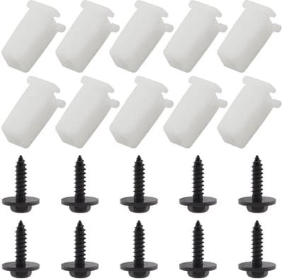 Dailygoods - 20x Voorbumper Vleugel Schroef Grommets - Compatibel met Ford Fiesta ST150 en Focus 98-2005 - Kunststof en Metaal - Schroeven en Moeren I...