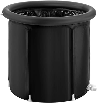 Brandistry - Koudwaterbad - Recovery Pool - Ijsbad - Herstel Bad - Plunge Pool - Zwart - 75x90cm - Opblaasbaar - Opvouwbaar -