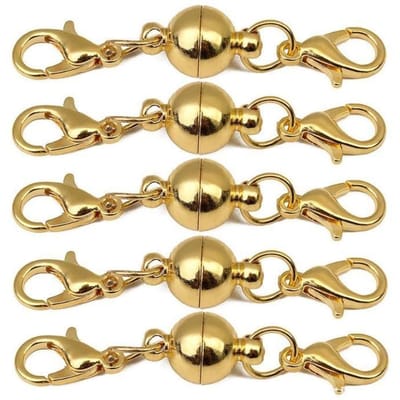 5 paar balmagneetgesp DIY-sieraden magnetische sluiting met karabijnsluiting magnetische gesp legering accessoires