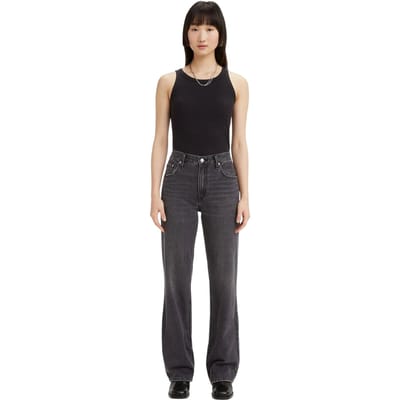 Levis Denim baggy jeans met wijde pijpen voor dames (Zwart)