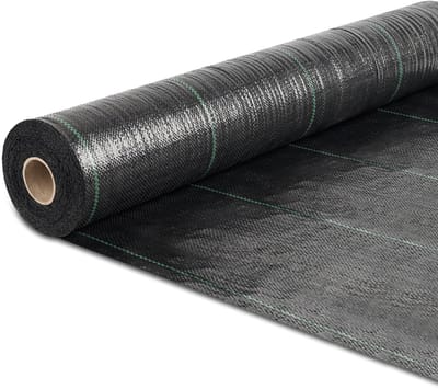 Worteldoek 15 meter lang x 4,20 meter breed totaal 63 m2 tegen onkruid sterk en waterdoorlatend 100 grams