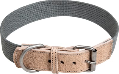 Animal Boulevard Ab30603 - Hals- En Leibanden - Hond - Ab Waxed Leather With Canvas Halsb. Nat/gr-40mmx46-54cm - Maat: 40mmx46-54cm